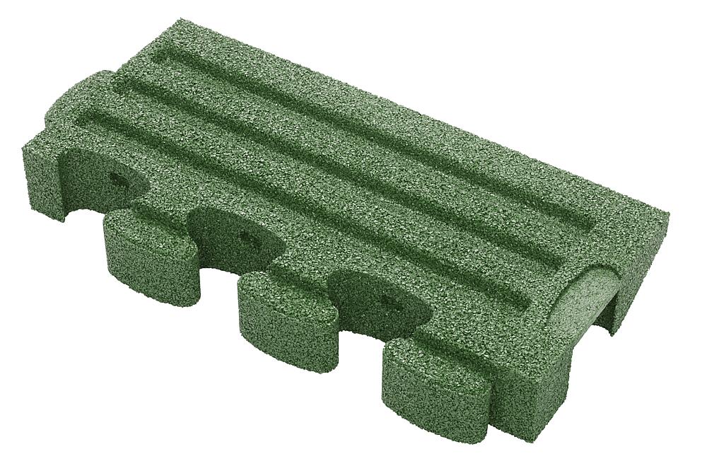 Puzzle Mat 3D Randplatte angeschrägt ohne Zwischenelement 80 mm grün Ansicht 5