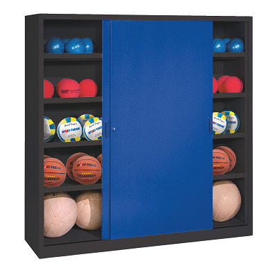 C+P Ballschrank mit Vollblech-Schiebetüren (Typ 4), HxBxT: 195x160x40 cm, Sport-Thieme