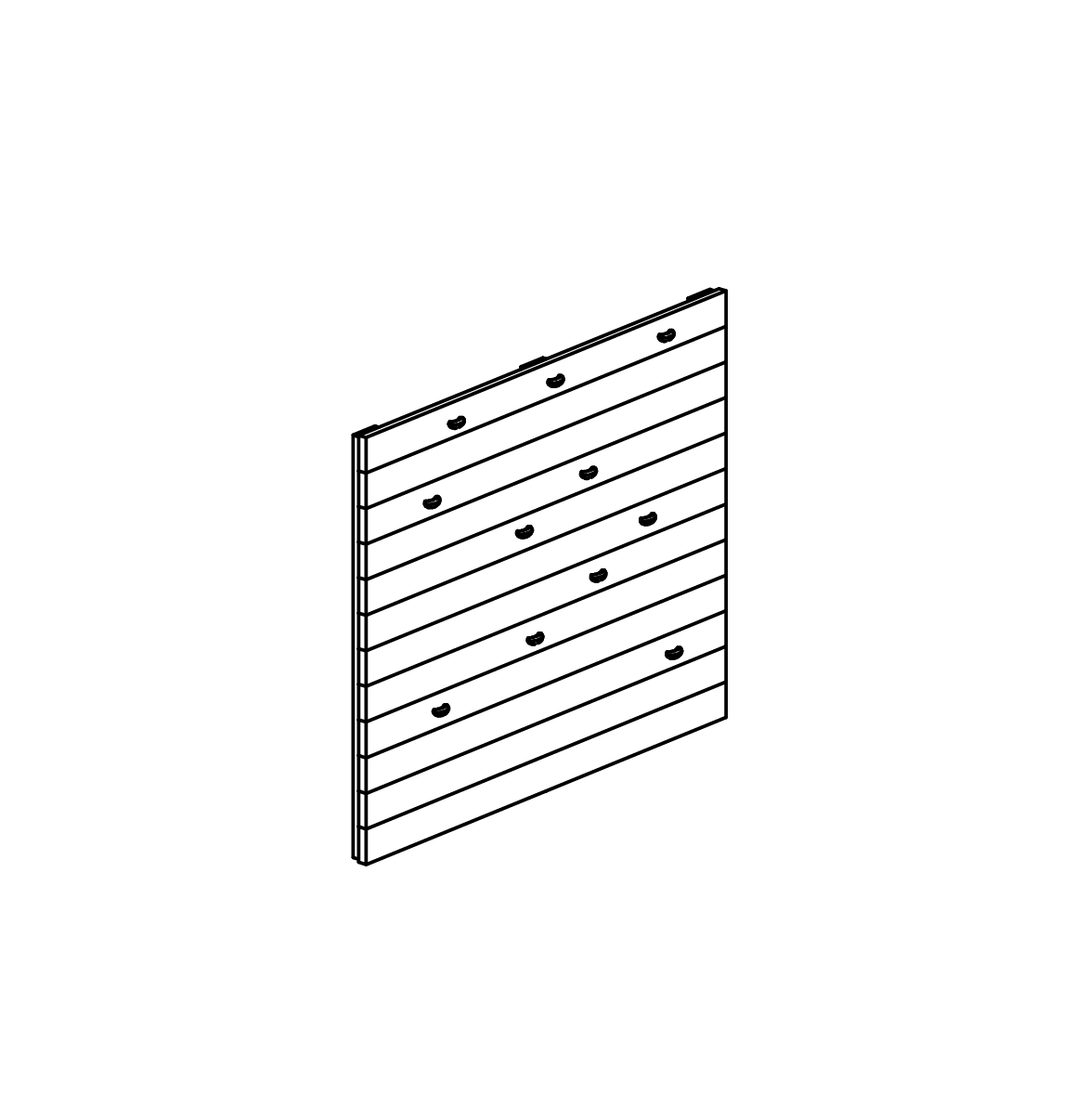 Kletterwand mit 11 Klettergriffen Ansicht 2