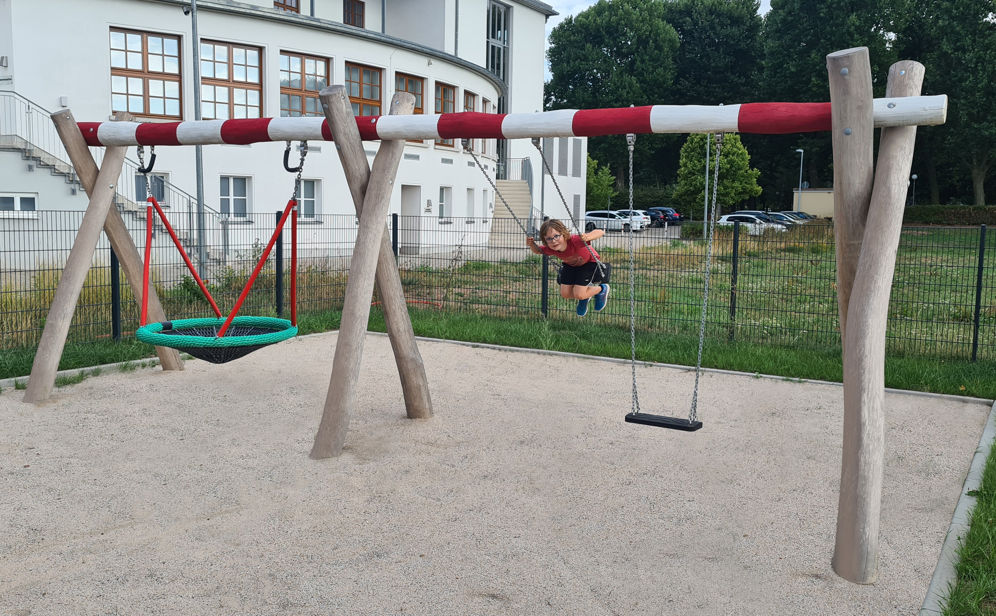 Schaukel-Nestkorb-Kombi 2-fach LH210cm Ansicht 4