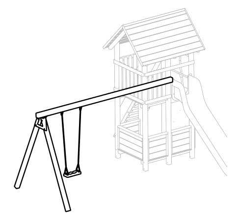 Einfachschaukel für Turm aus Fichte, Fuchs Thun