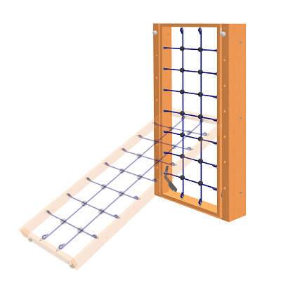 Sport-Thieme Klapp-Turnwand „TuWa Kletternetz Incline“, Sport-Thieme