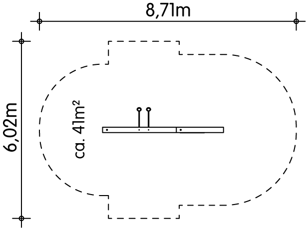 Turngerät Römische Ringe mit Kletterstange Ansicht 5
