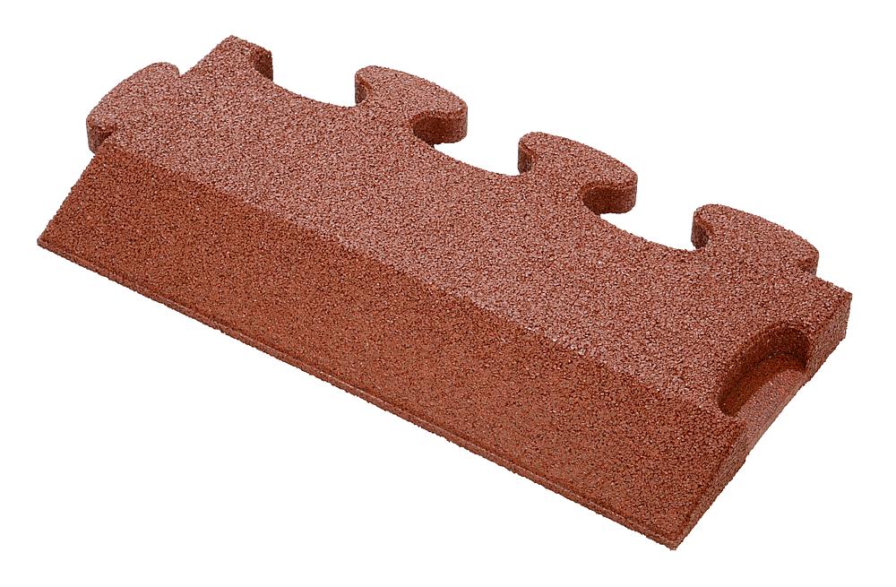 Puzzle Mat 3D Randplatte angeschrägt ohne Zwischenelement 45 mm rotbraun Ansicht 4