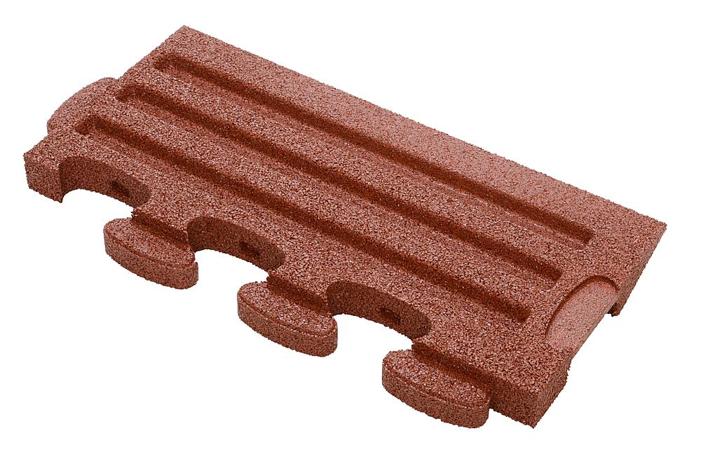 Puzzle Mat 3D Randplatte angeschrägt ohne Zwischenelement 45 mm rotbraun Ansicht 5