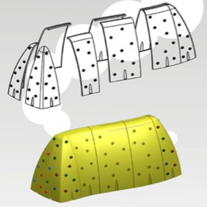 Individuelle Kletterwand Ansicht 4