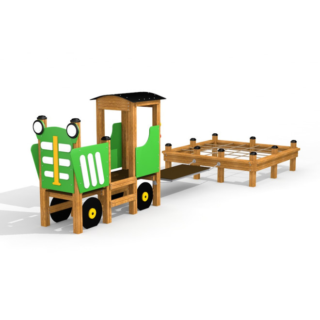 Traktor Spielhaus mit Anhänger, Larslaj