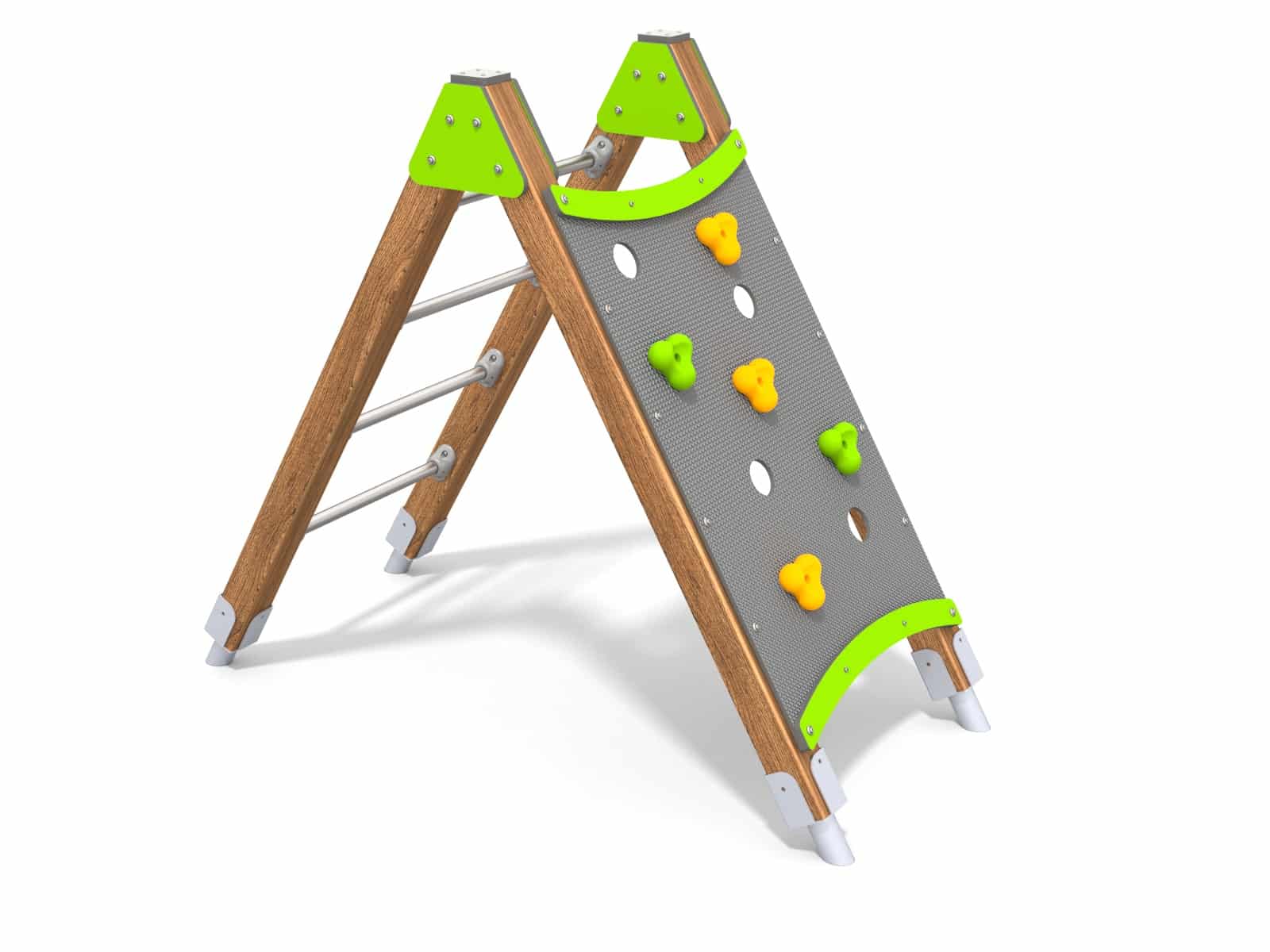 Leiter mit Kletterstein für den Spielplatz Ansicht 2