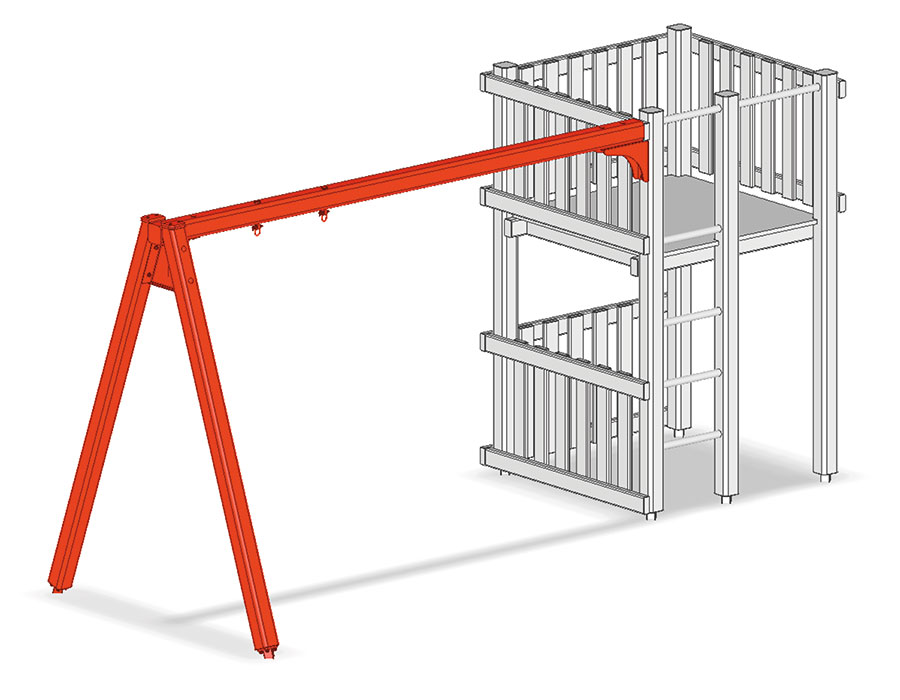 Schaukelabteil Aluminium 1-teilig, Bürli