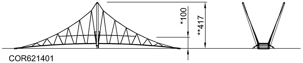 Kleine Hängebrücke, 14 m COR62140 Ansicht 2