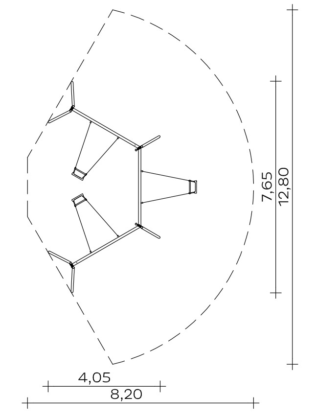Standardkontaktschaukel (2,50) Stahl – verzinkt Ansicht 3