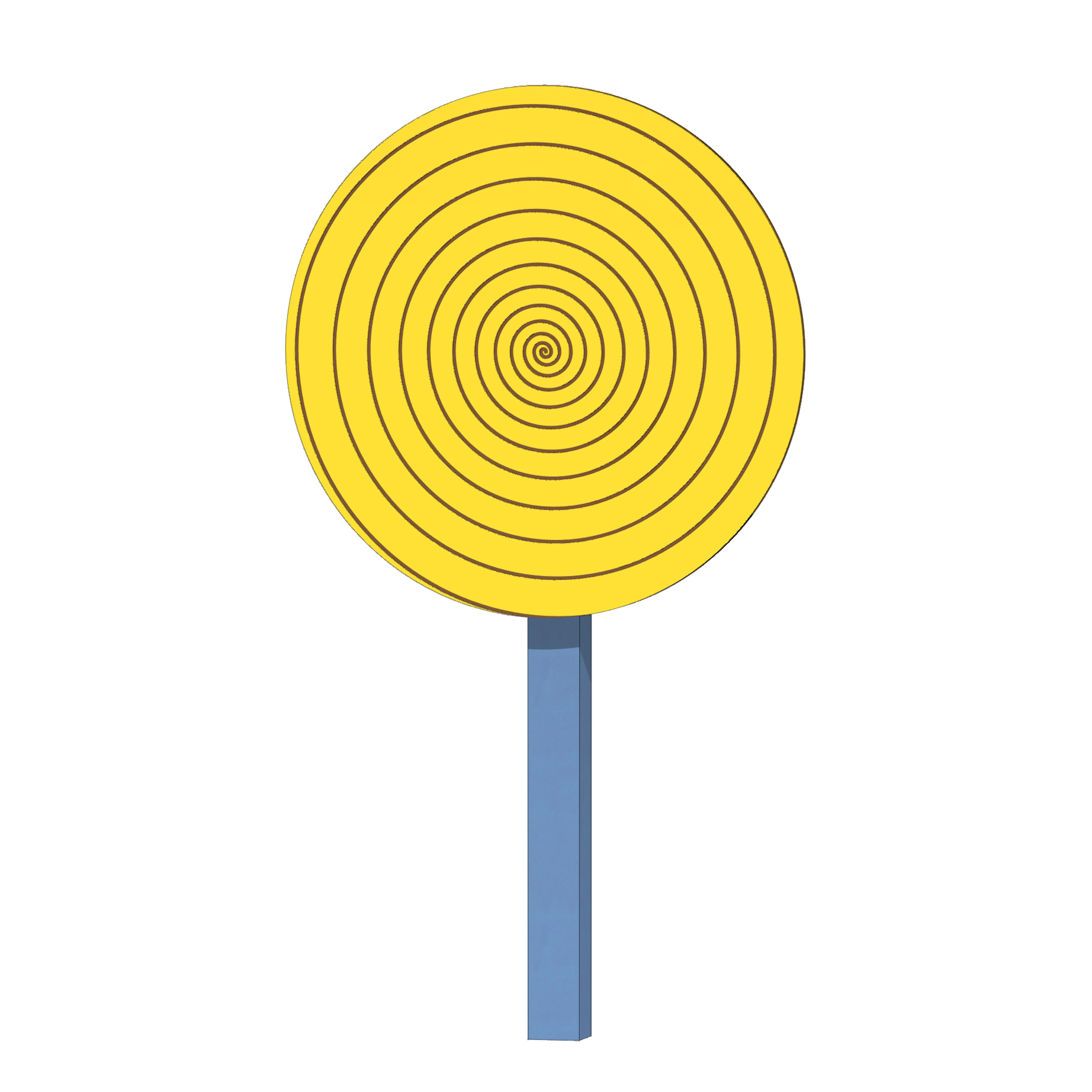 Drehspiel HPL Ø100cm, Spirale, mit 1 Pfosten Ansicht 2