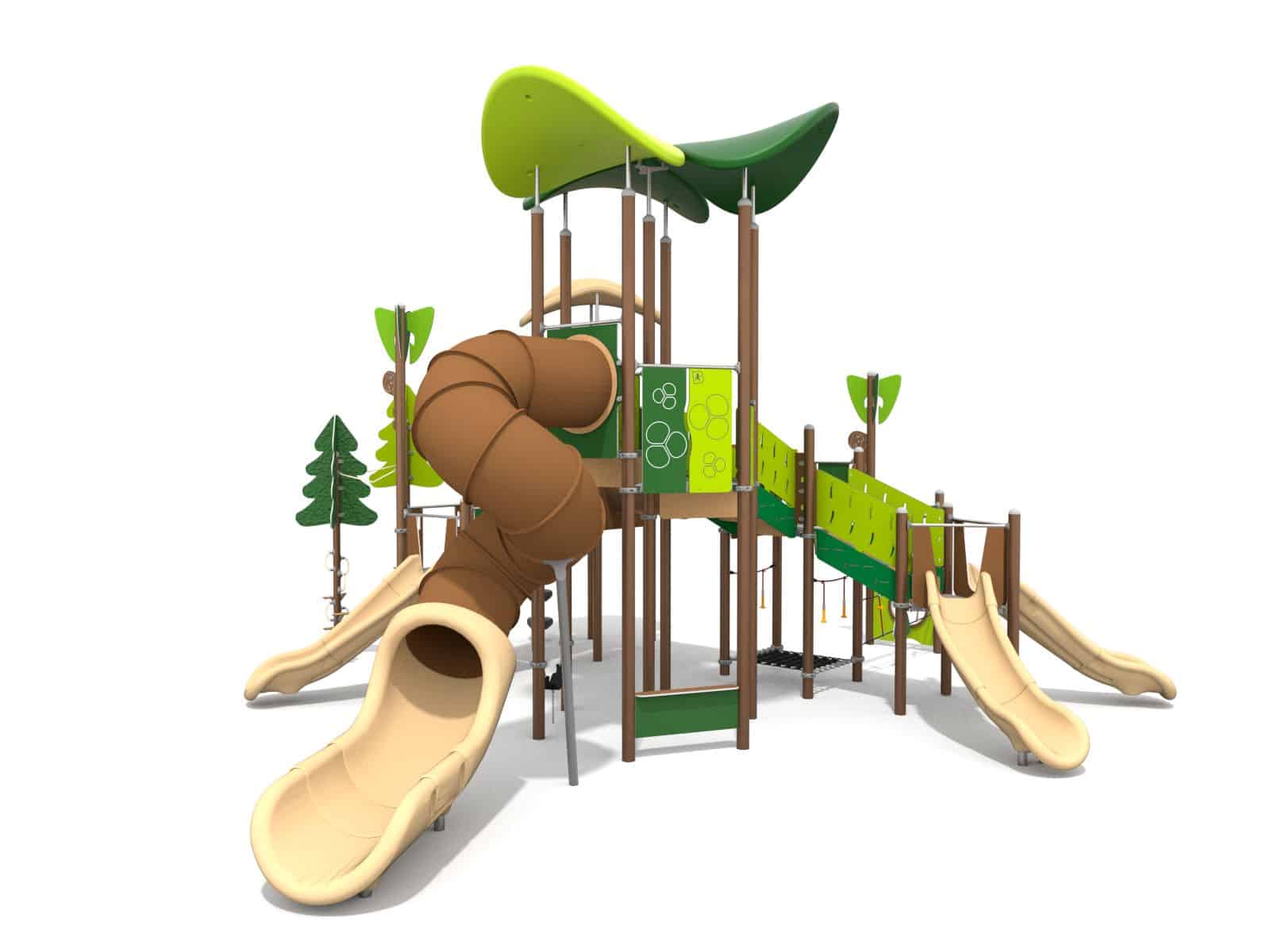 Waldspielplatz-Set mit Rutsche