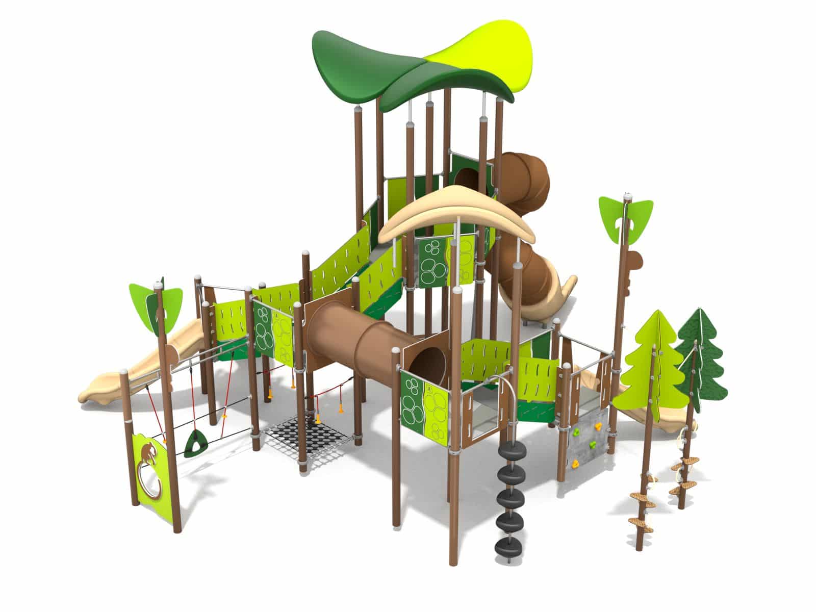 Waldspielplatz-Set mit Rutsche Ansicht 3