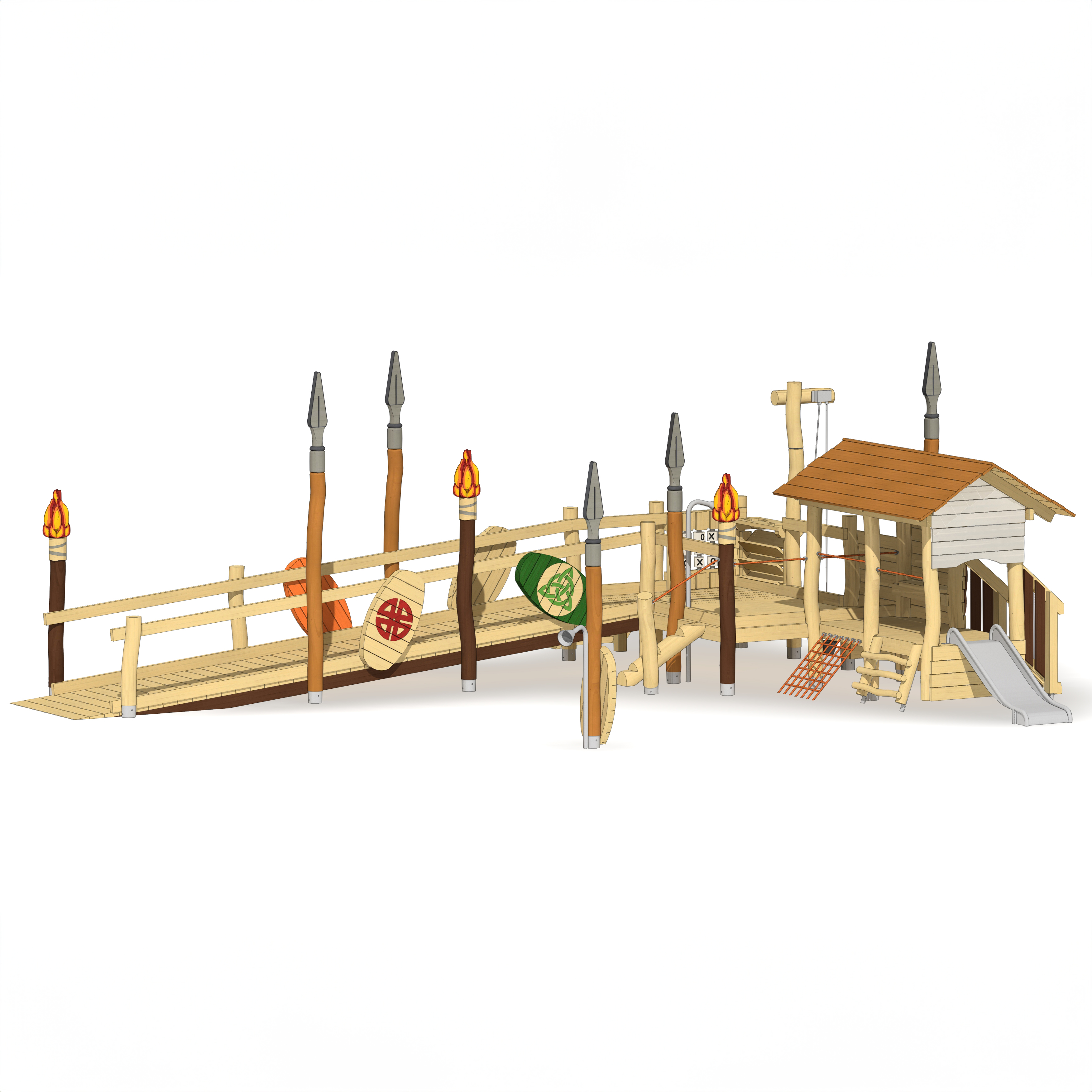 Minispielanlage mit Steg Kelten Ansicht 2