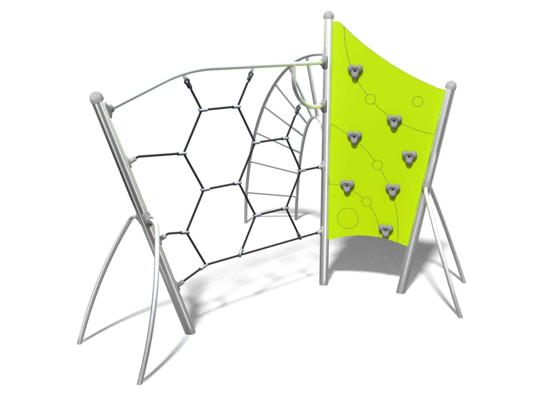 Kletterwand mit Linarium für Spielplatz Ansicht 2