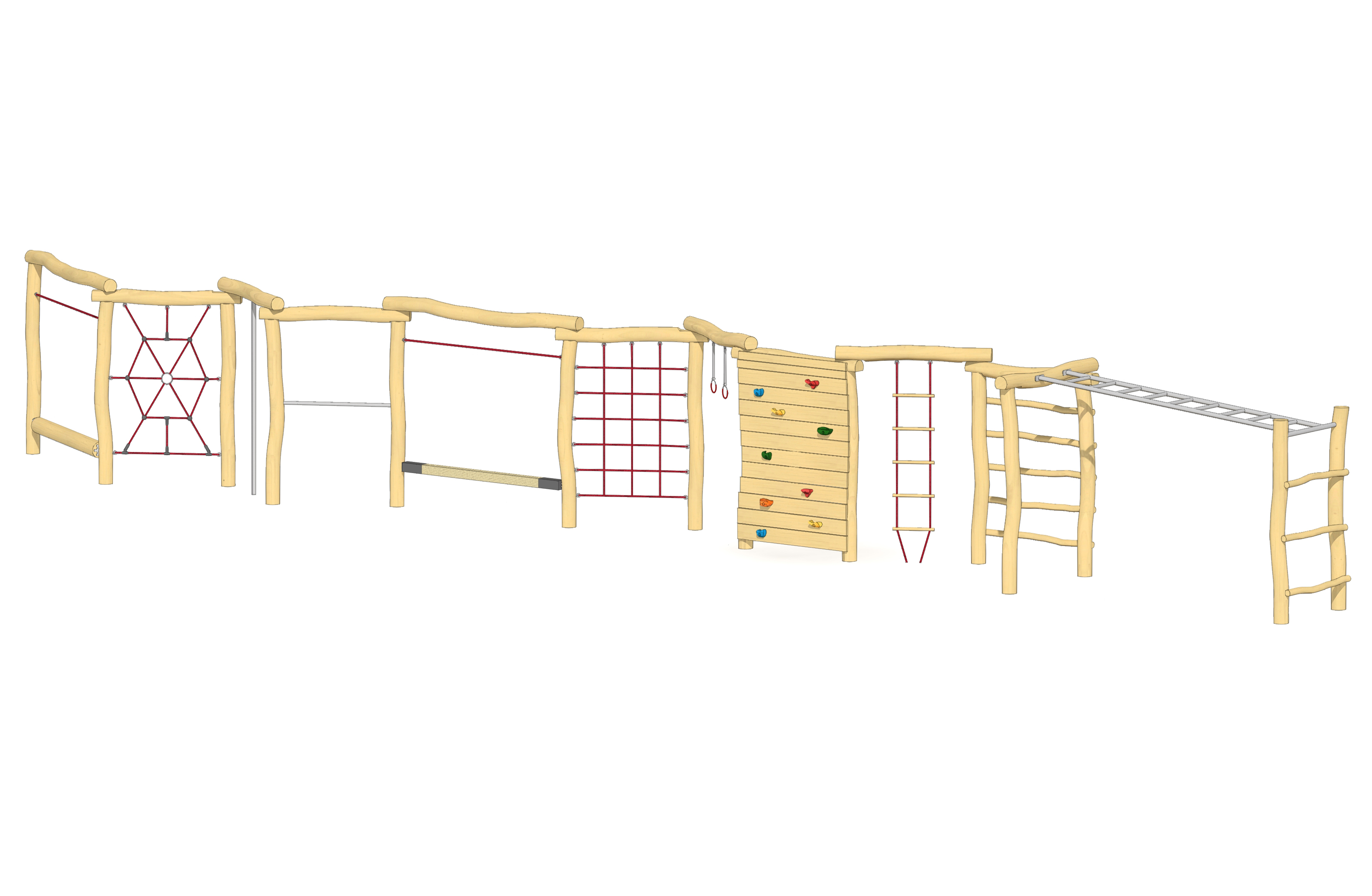 Schul-Kletterwand 11-teilig