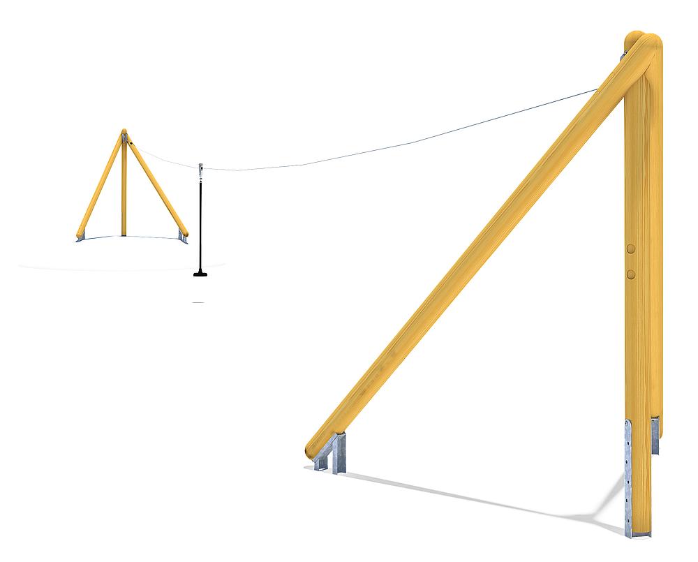 Seilbahn Montana 30 m für Hügelverbau, eibe