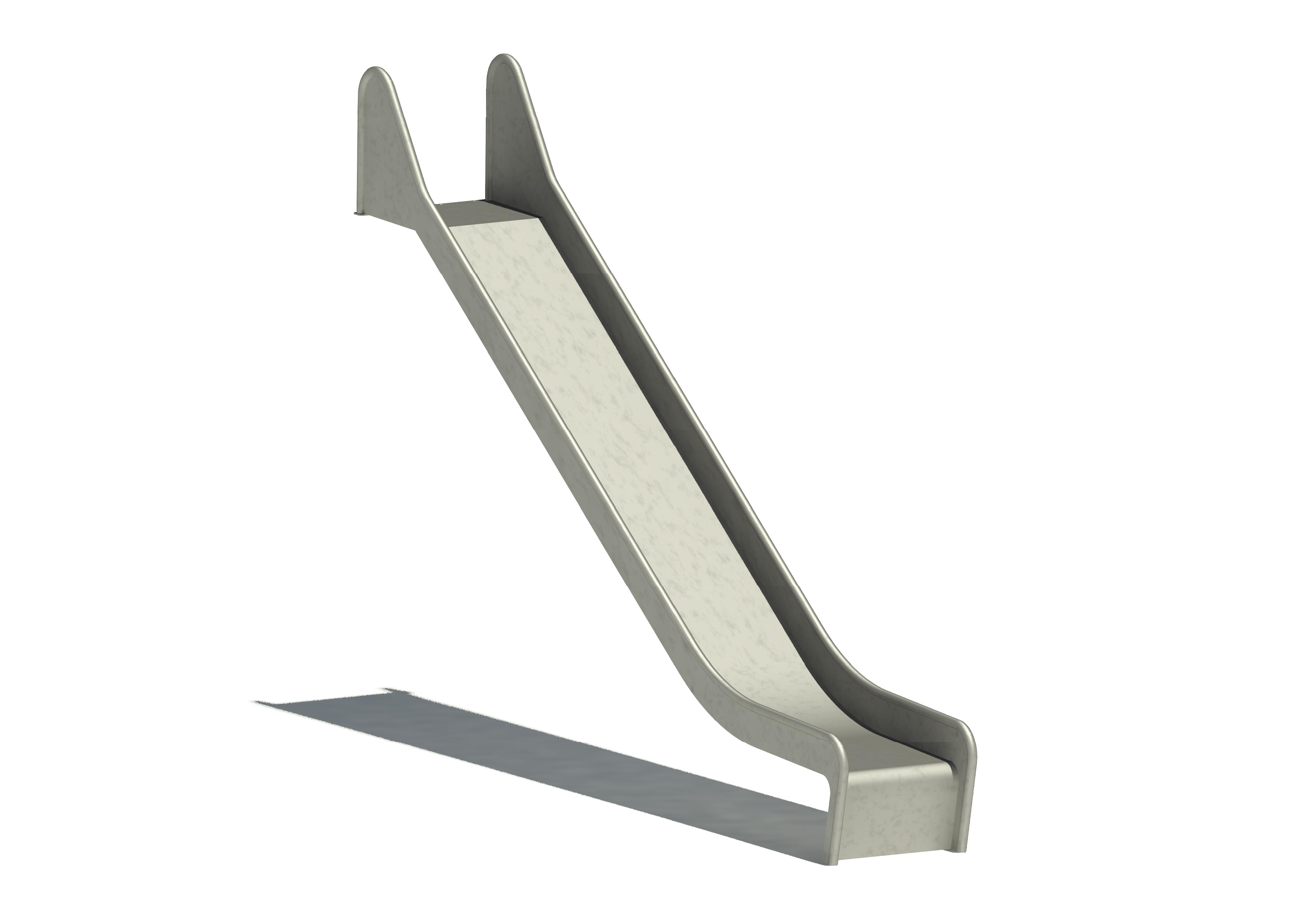 Anbaurutschbahn Edelstahl, ABH 175 cm,Breite 50 cm, Maier Spielplatzgeräte