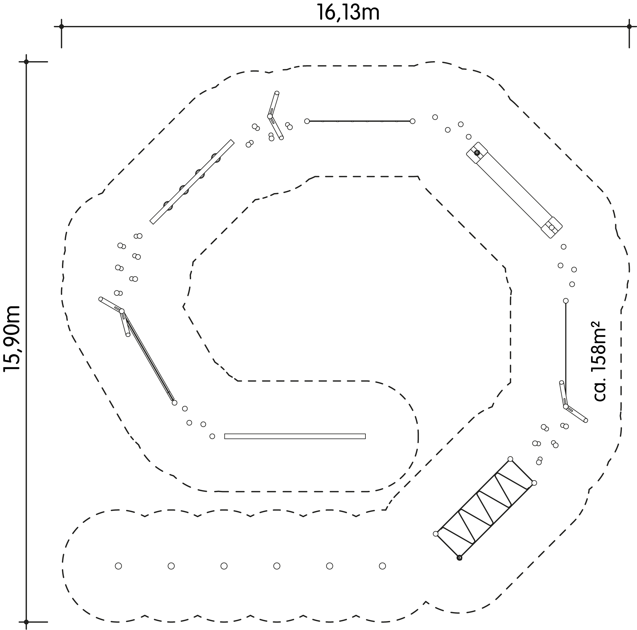 Balancierparcours Äffchen Anton Ansicht 4