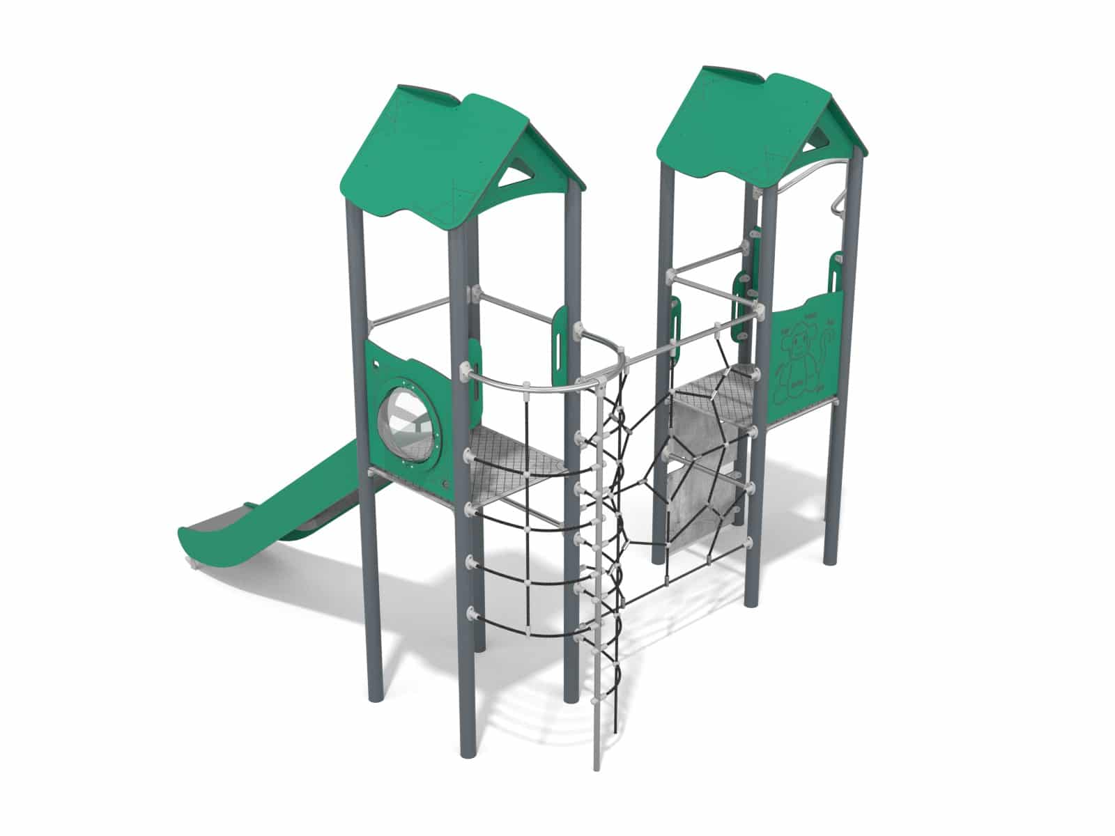 Doppel-Turm-Set mit Linarium für Spielplatz Ansicht 3